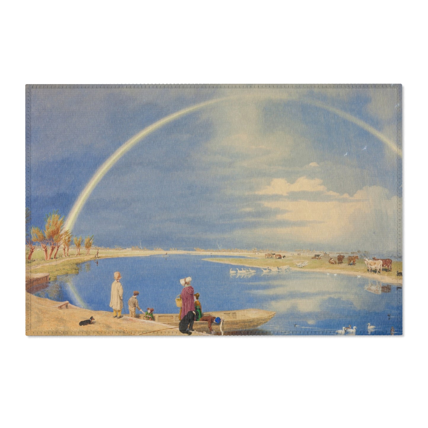 William Turner - An April Shower A View from Binsey Ferry Near Oxford, Looking Towards Port Meadow and Godstow | Area Rug