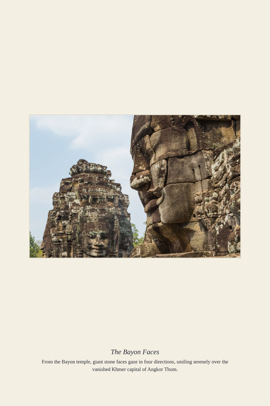 The Bayon Faces — antique art print