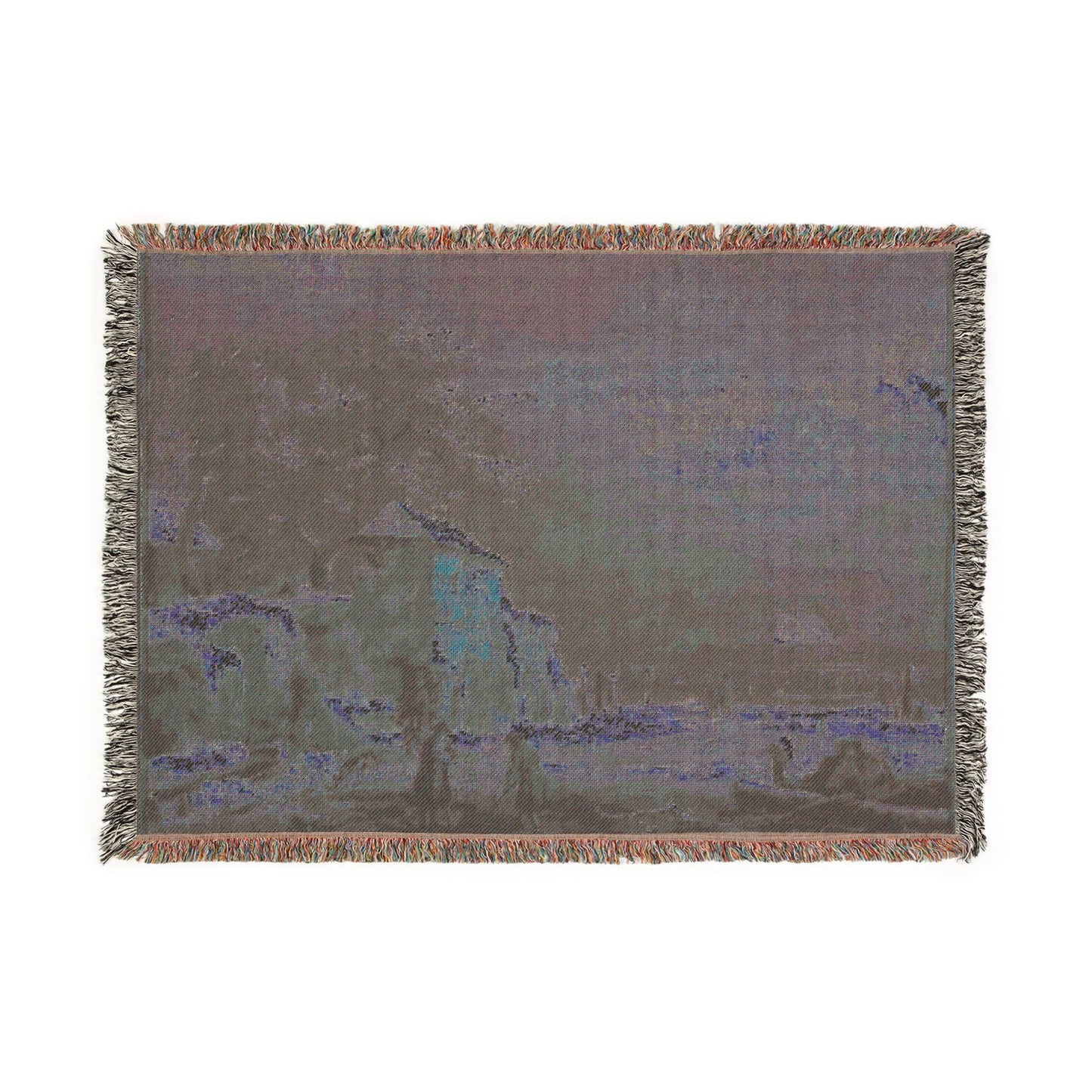 Hamburg, Kunsthalle, Jacob van Ruisdael, Winterlandschaft | Woven Tapestry Blanket