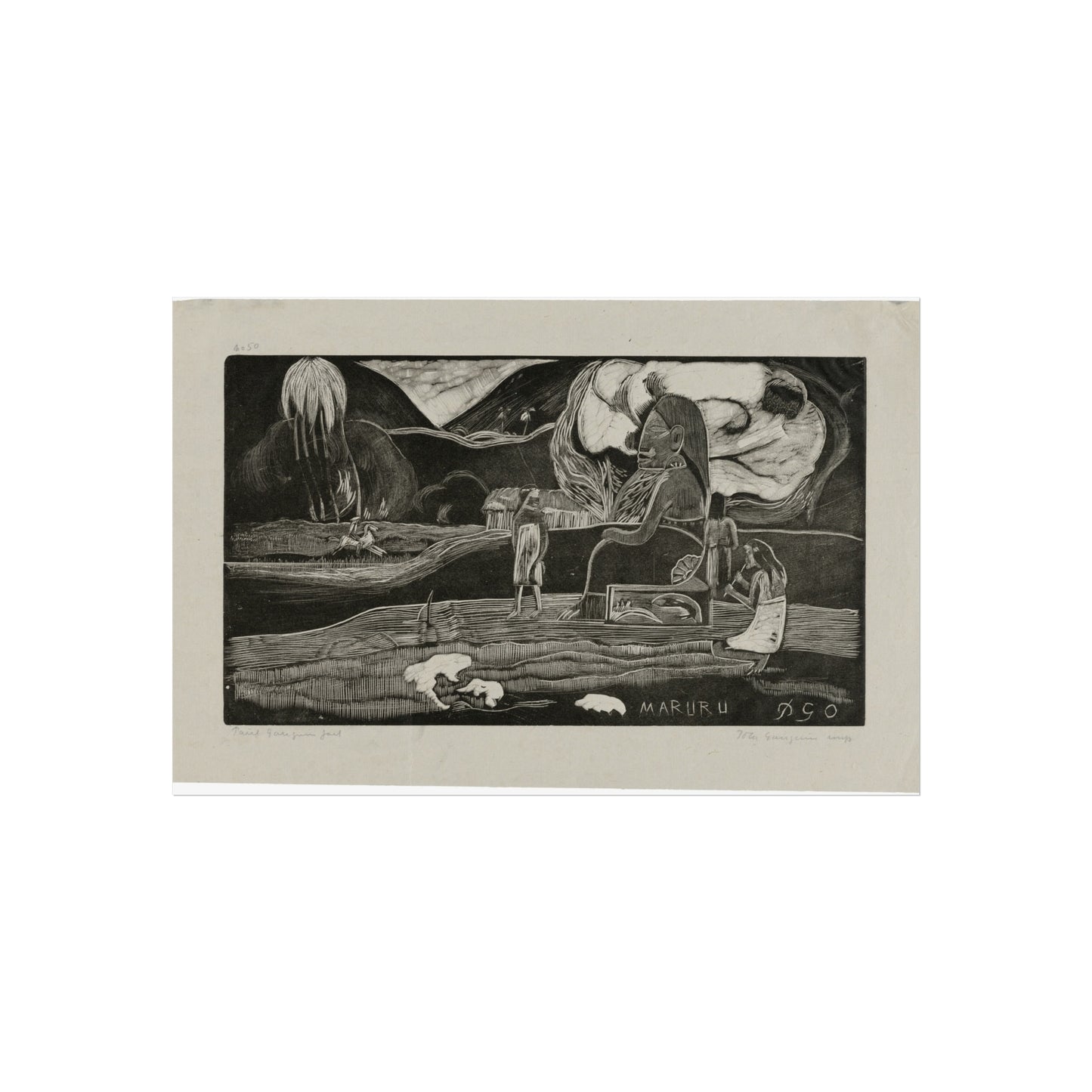 Paul Gauguin - Maruru (Offerings of Gratitude), from the Noa Noa Suite | Fine Art Poster