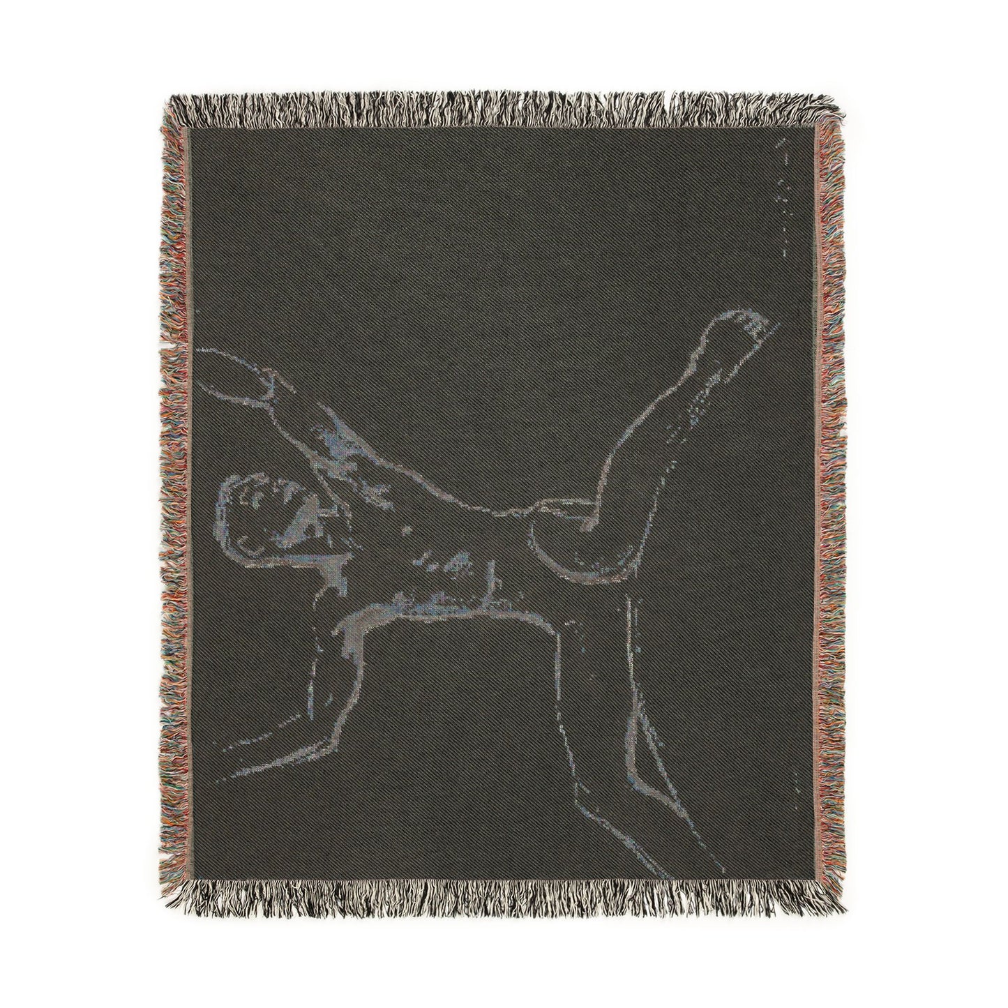 John Singer Sargent - Seated Male Nude, Arms Uplifted | Woven Tapestry Blanket