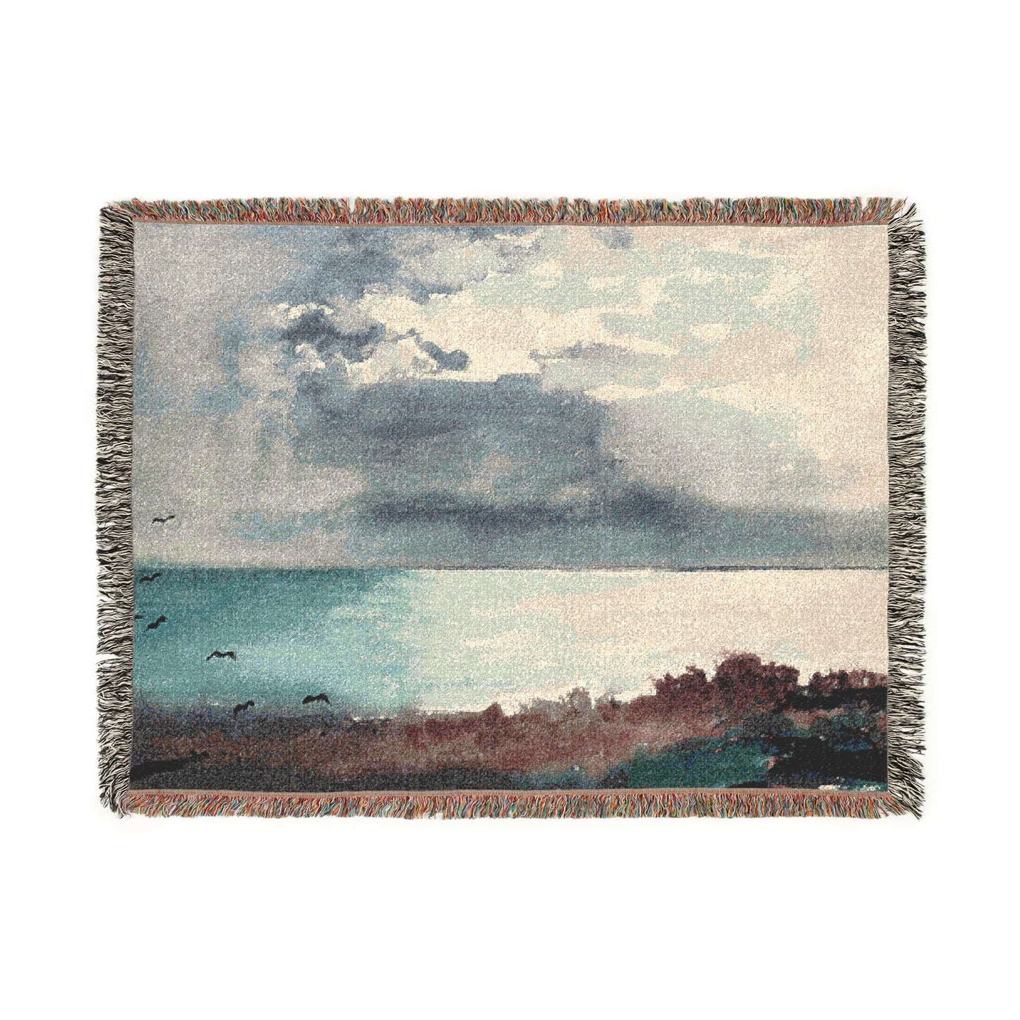 Winslow Homer - Breaking Storm, Coast of Maine | Woven Tapestry Blanket