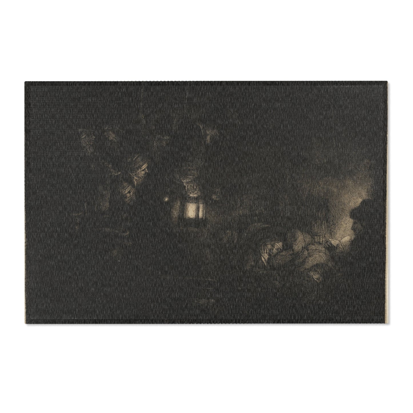 Rembrandt van Rijn - The Adoration of the Shepherds A Night Piece | Area Rug