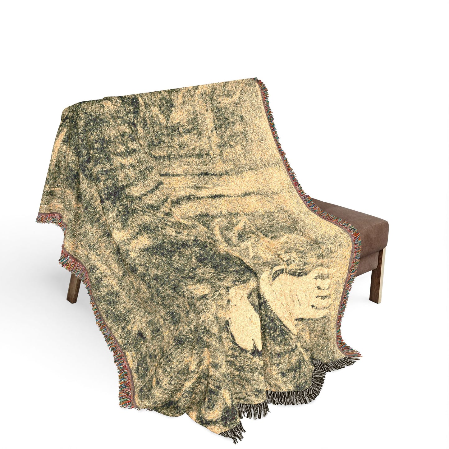 Noa Noa: The Devil Speaks (Mahna No Varua Ino) (recto) Woven Throw Blanket