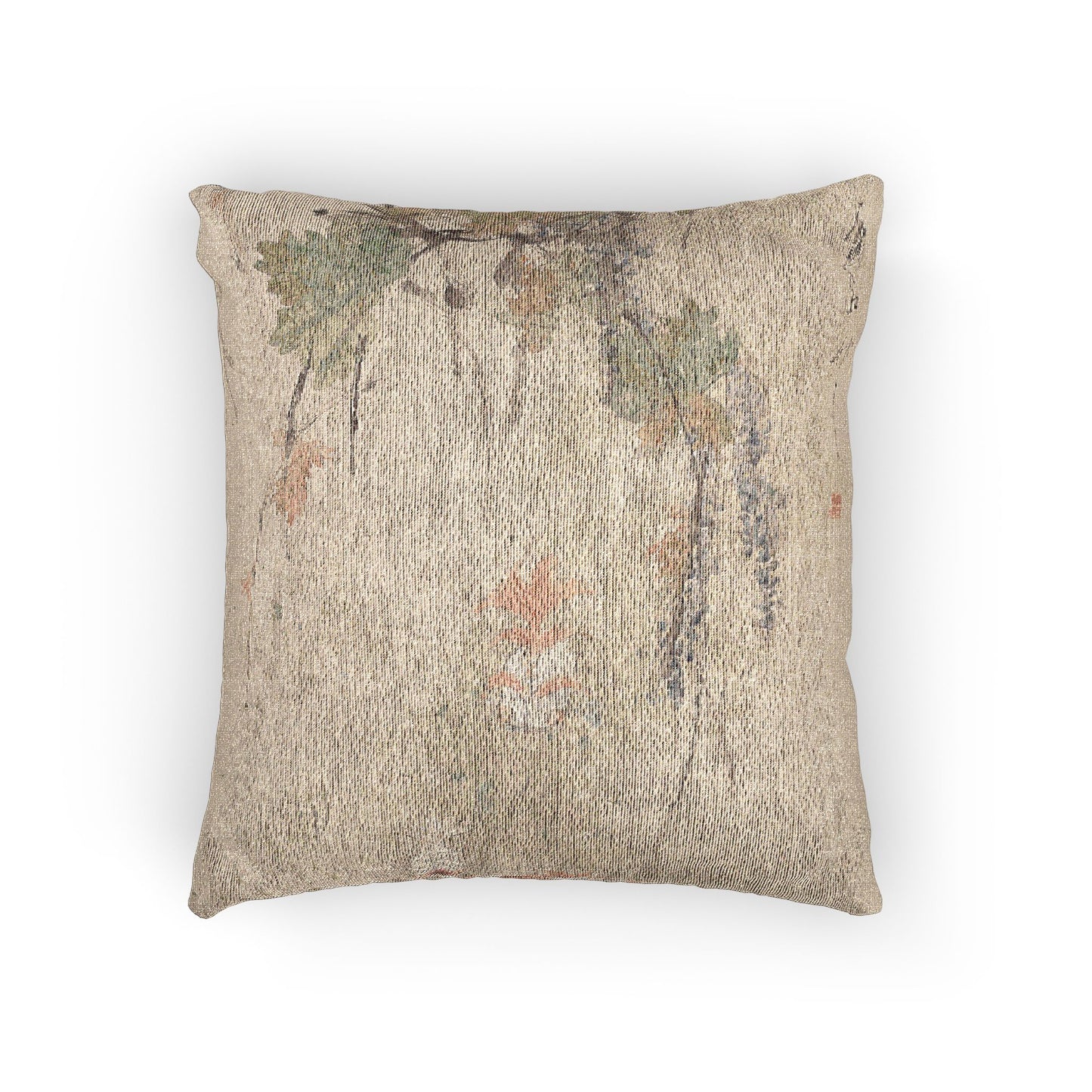 Wisteria and Goldfish I Woven Pillow