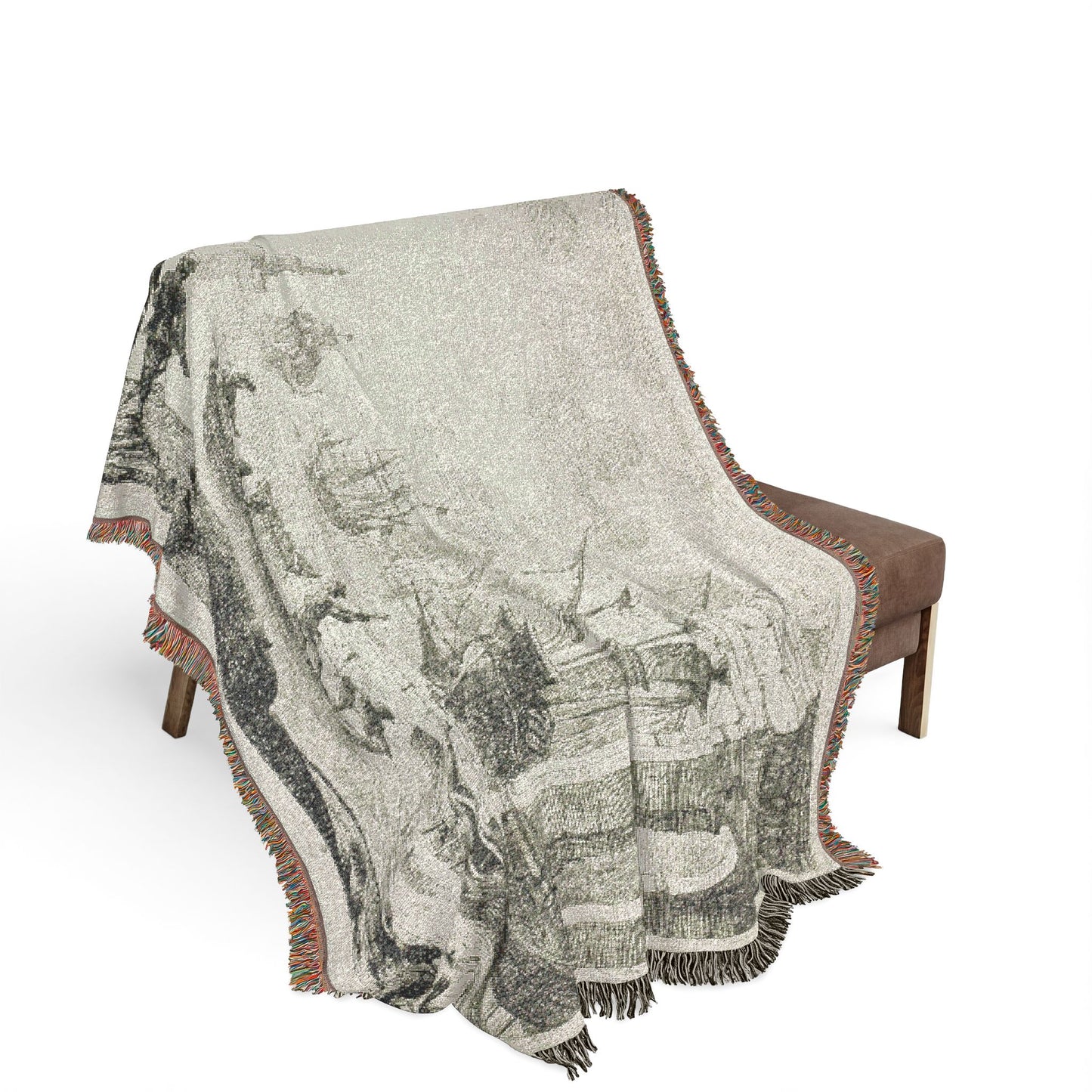 Claude Lorrain - Harbor Scene with a Lighthouse | Woven Tapestry Blanket