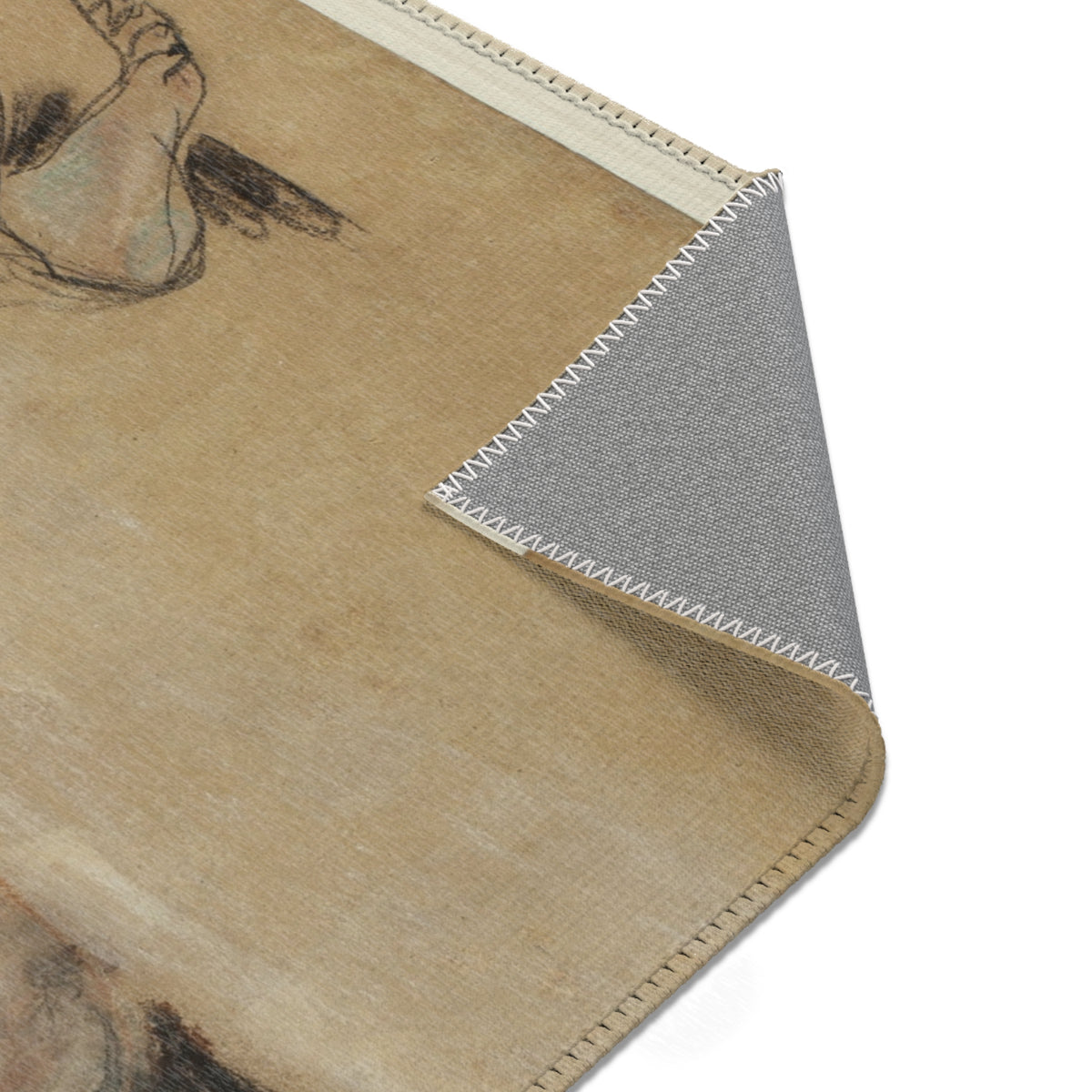Crouching Woman — Delacroix Area Rug