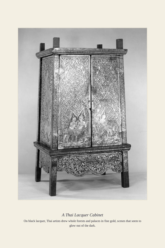 A Thai Lacquer Cabinet — antique art print