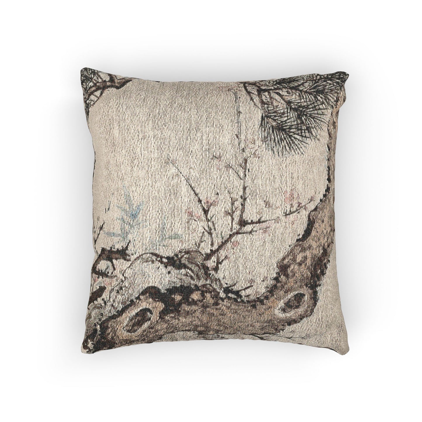 078_three-purities-pine-plum-bamboo | Woven Pillow