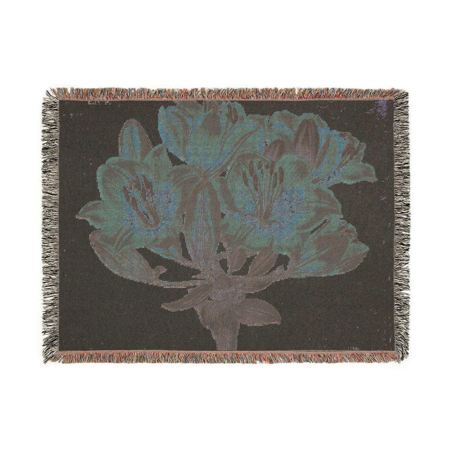 The Botanical Magazine or Flower Garden Displayed: Umbel-Flowering Bulb-Bearing Orange-Lily Woven Throw Blanket