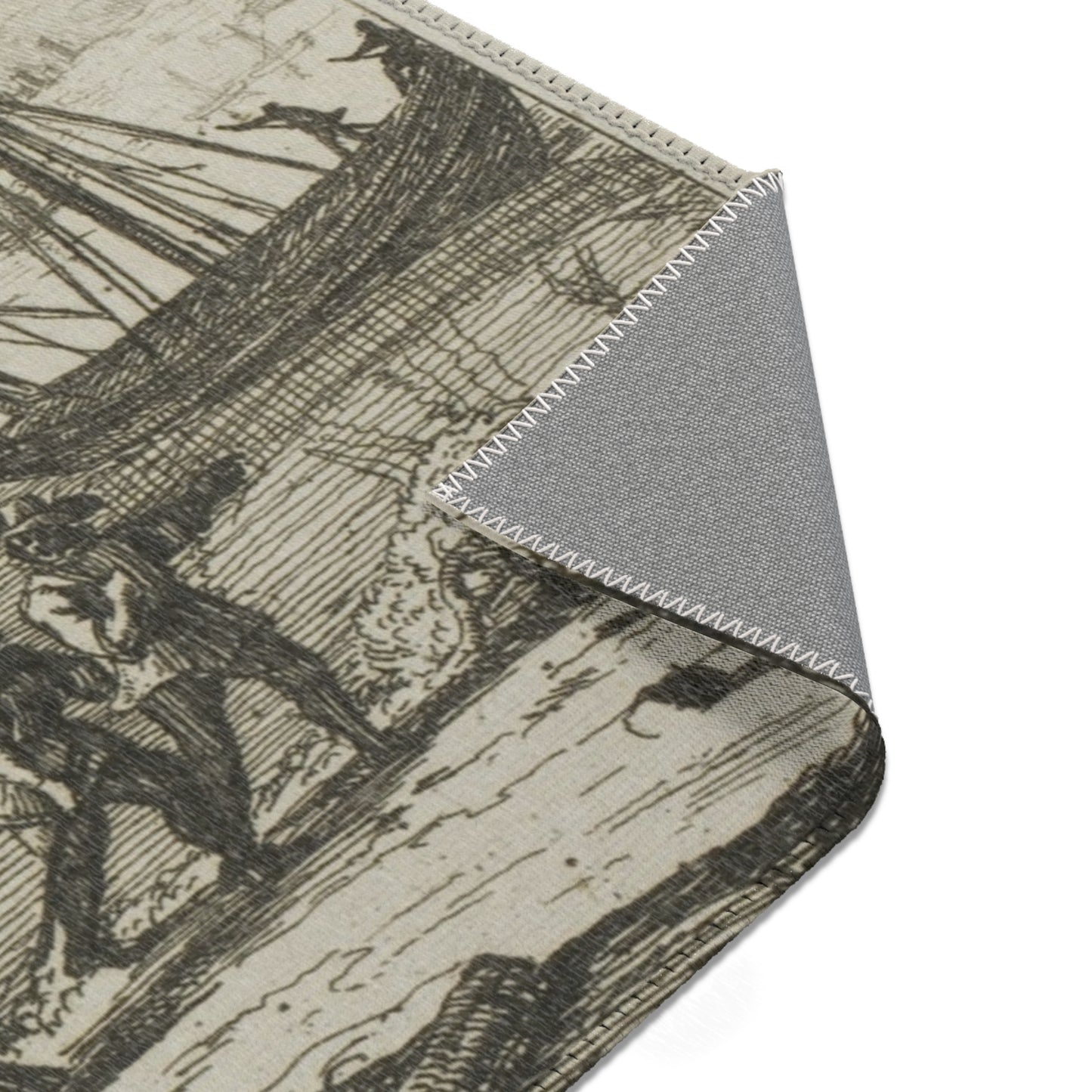 Claude Lorrain - Coast Scene with an Artist Drawing | Area Rug