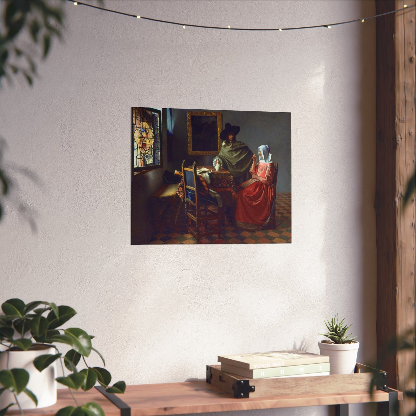 Jan Vermeer van Delft - The Glass of Wine - Google Art Project | Fine Art Poster