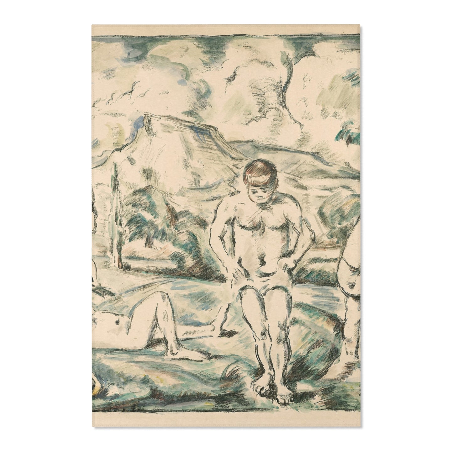 Paul Cezanne - Large Bathers | Area Rug