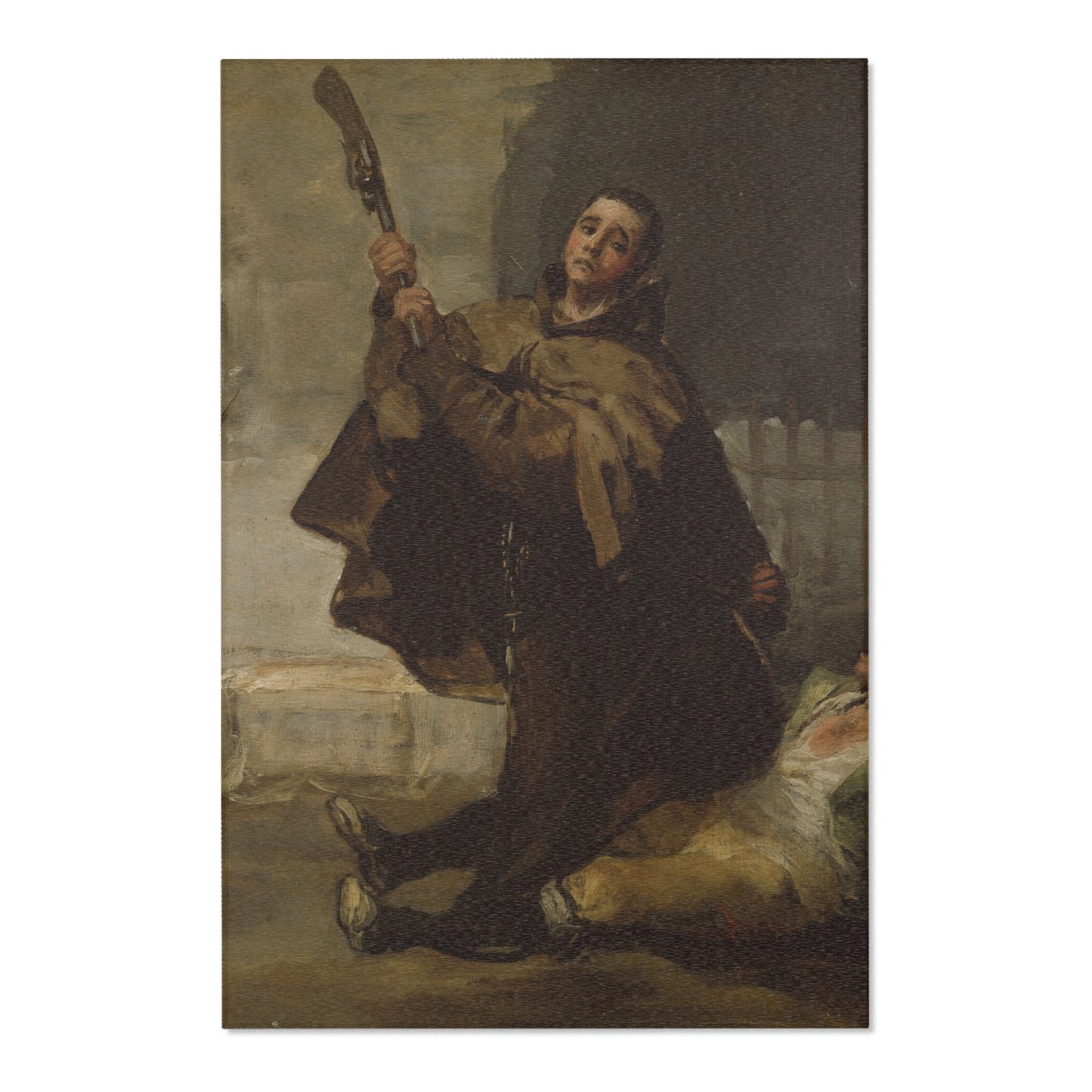 Francisco José de Goya y Lucientes - Friar Pedro Clubs El Maragato with the Butt of the Gun | Area Rug