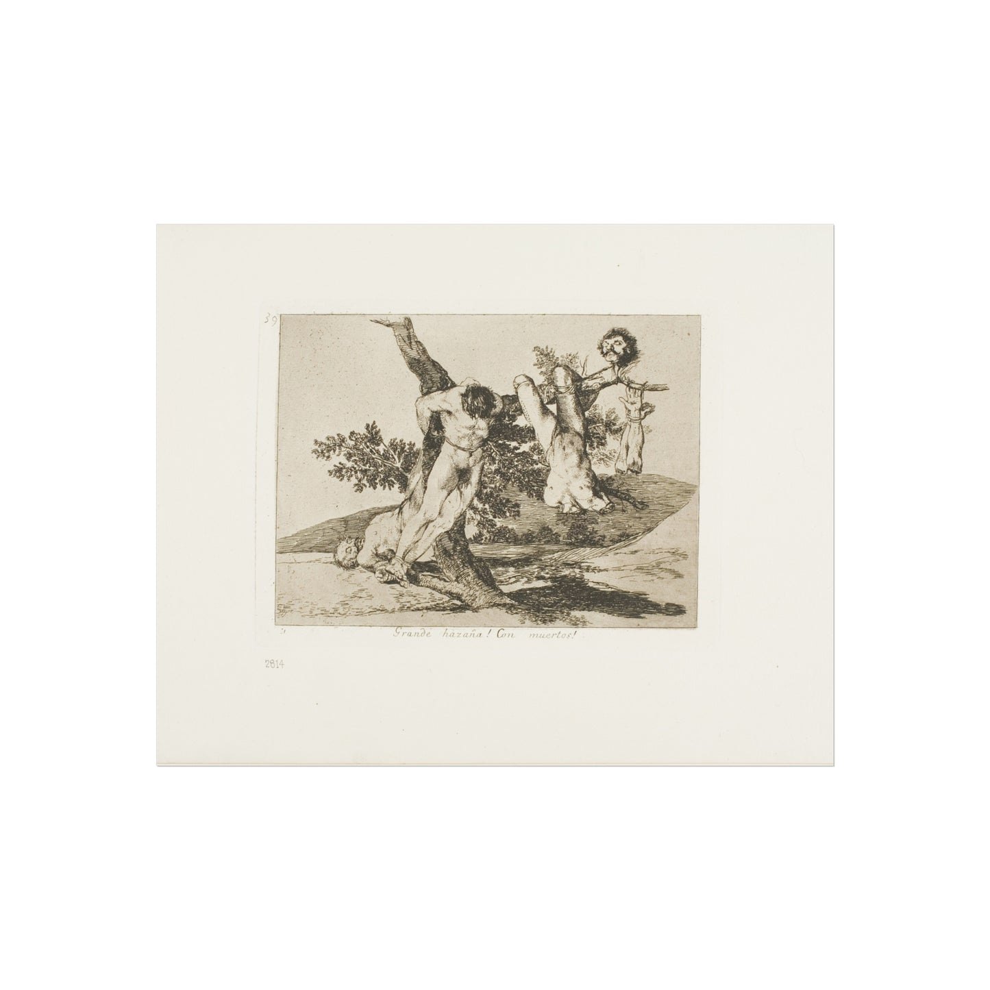 Francisco José de Goya y Lucientes - A Heroic Feat! With Dead Men!, plate 39 from The Disasters of War | Fine Art Poster