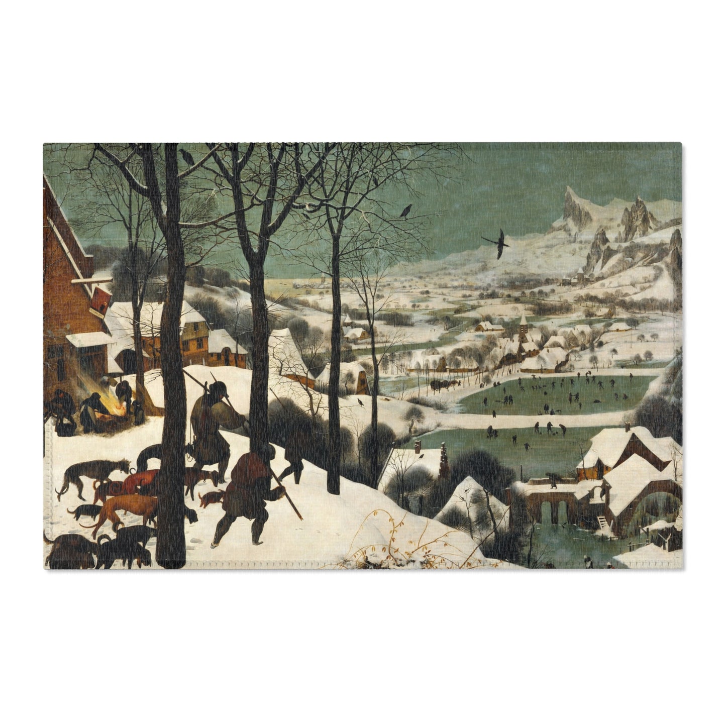 Pieter Bruegel the Elder - Hunters in the Snow (Winter) - Google Art Project | Area Rug