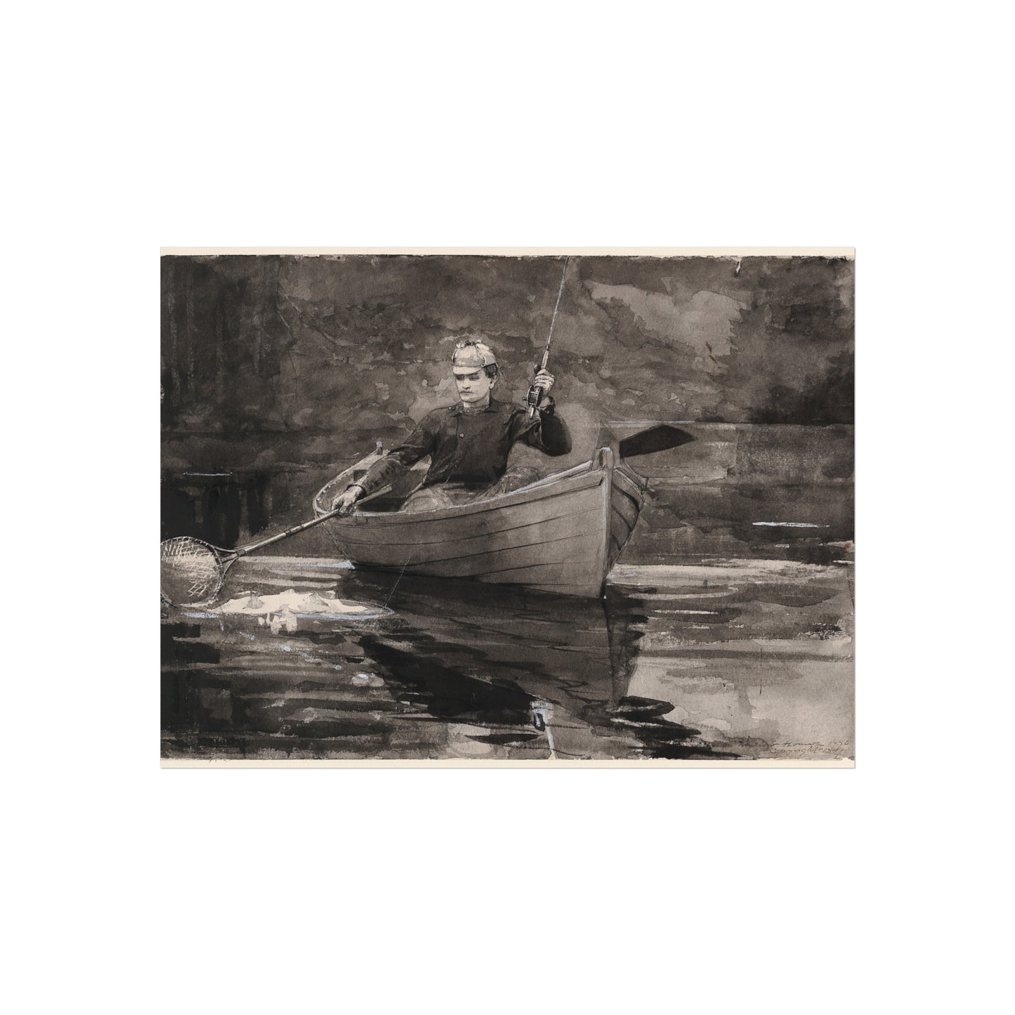 Winslow Homer - Netting the Fish | Fine Art Poster