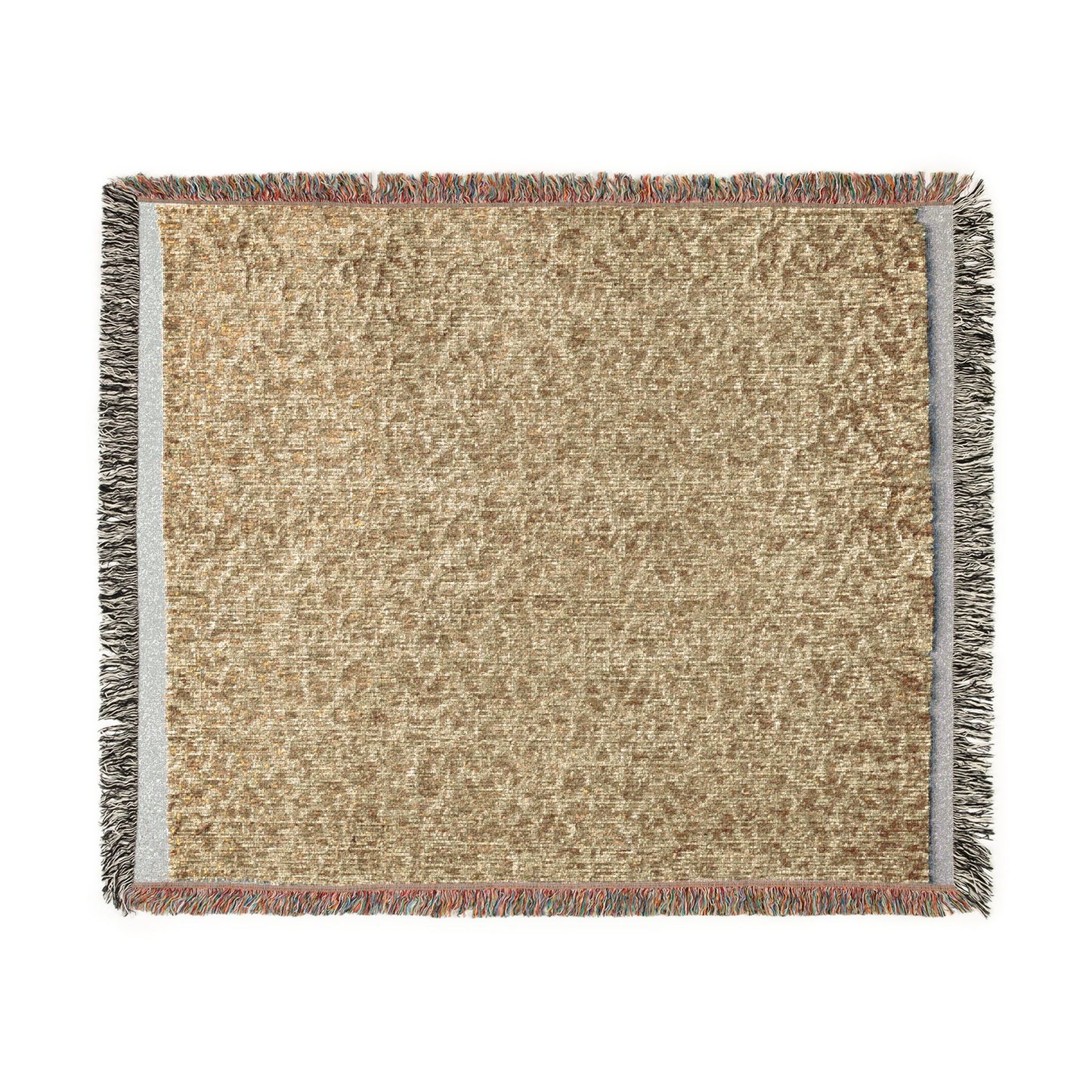 Textile with Tiny Leaves Woven Throw Blanket