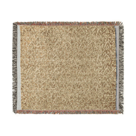 Textile with Tiny Leaves Woven Throw Blanket