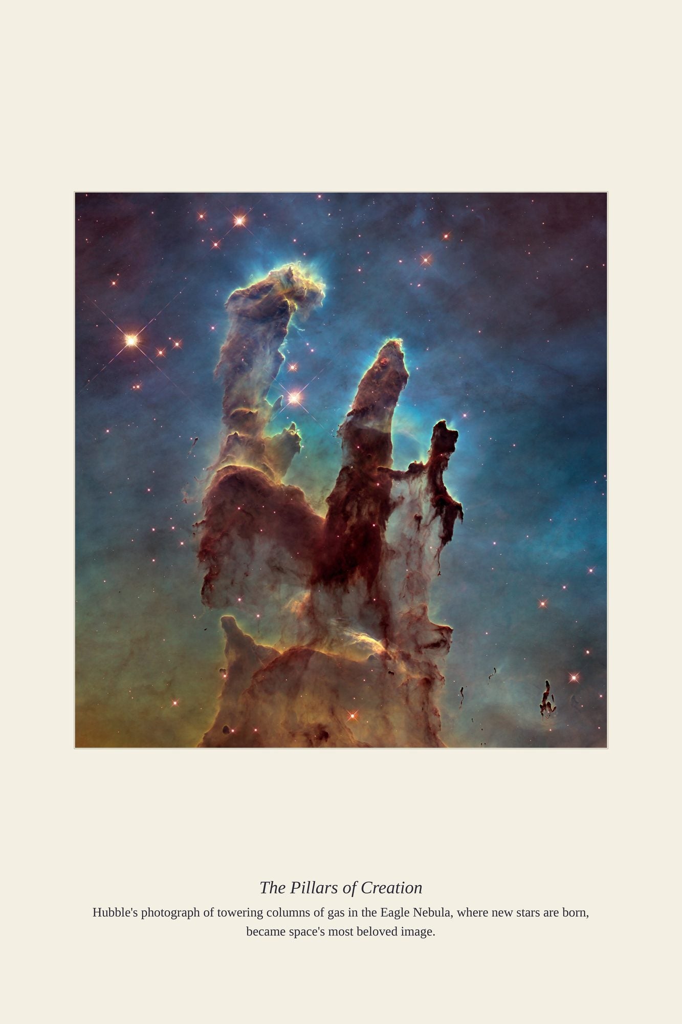 The Pillars of Creation — antique art print