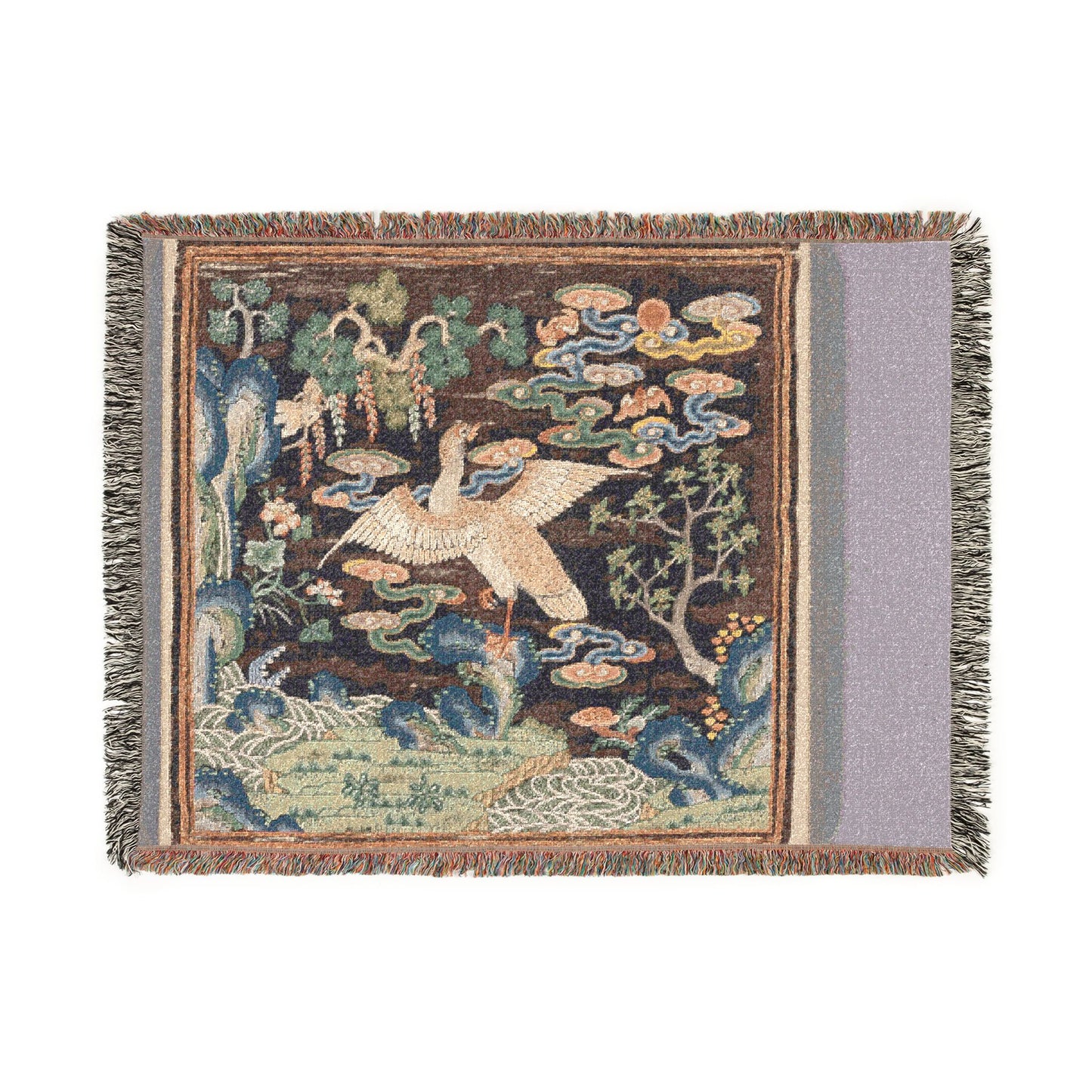 147_rank-badge-with-wild-goose | Woven Tapestry Blanket