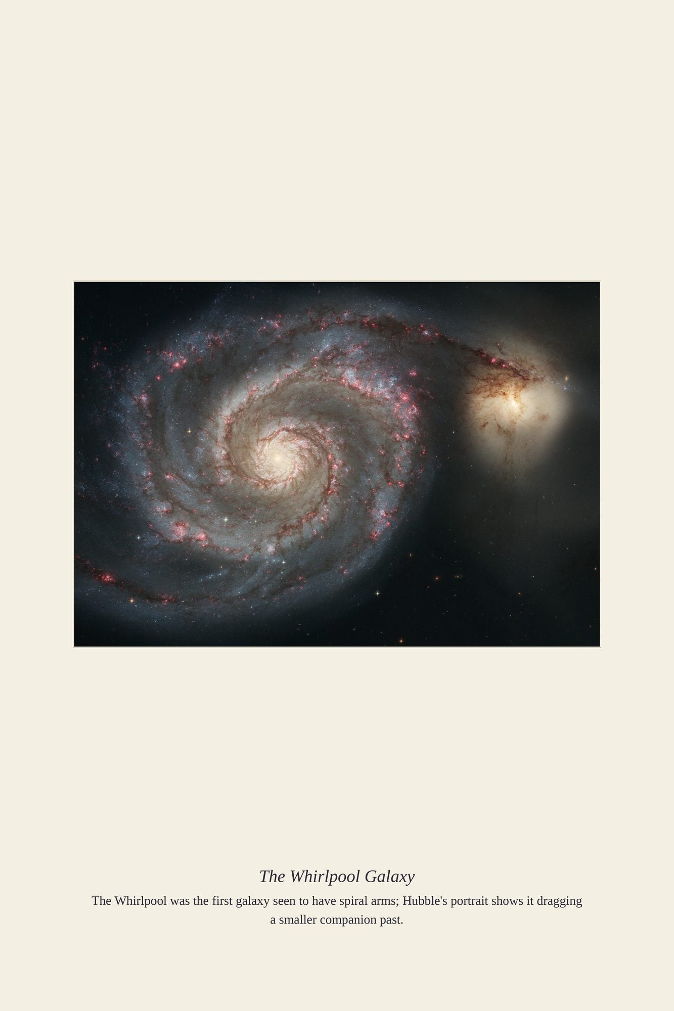The Whirlpool Galaxy — antique art print