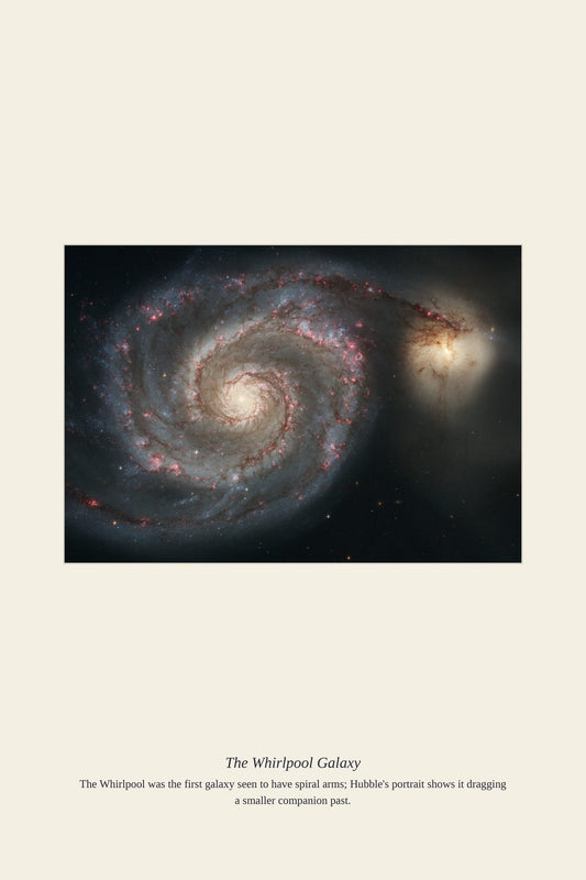 The Whirlpool Galaxy — antique art print