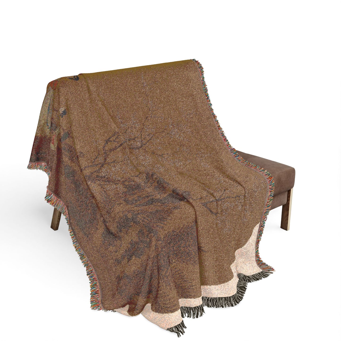 031_woman-with-female-servant-in-a-palace-garden | Woven Tapestry Blanket