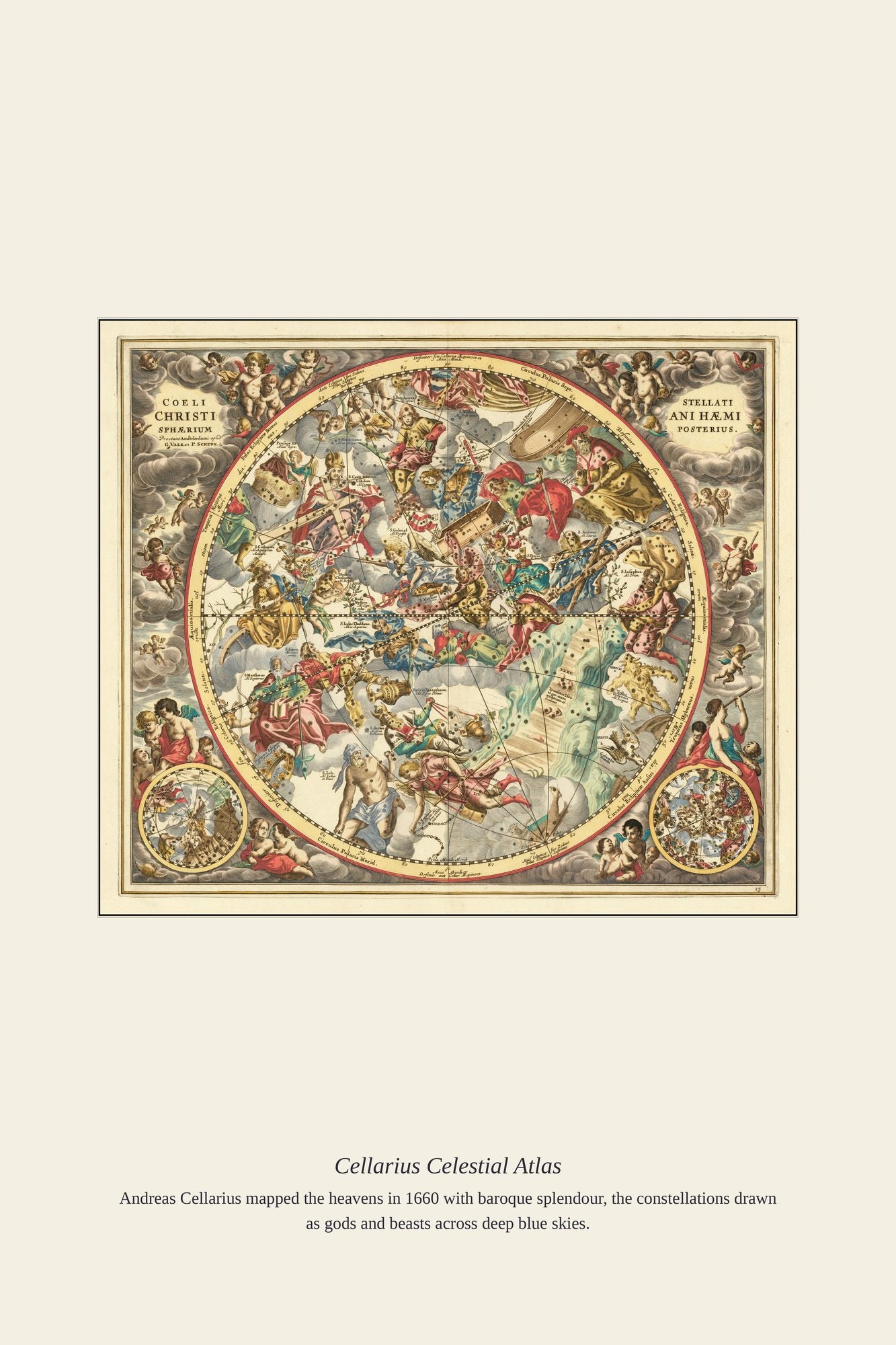 Cellarius Celestial Atlas — antique art print