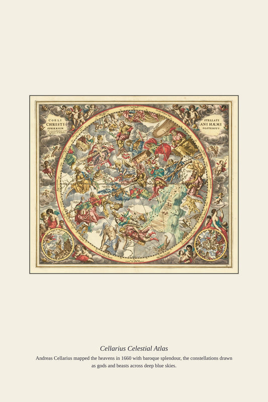 Cellarius Celestial Atlas — antique art print