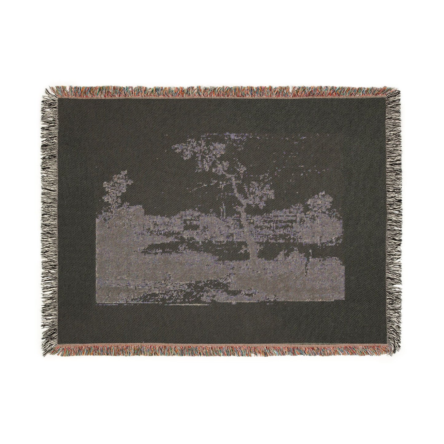 Canaletto - View of a Town on a River Bank, from Vedute | Woven Tapestry Blanket