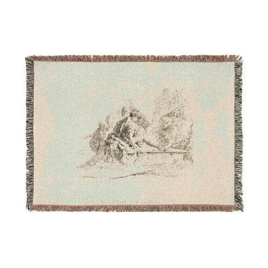 Two Soldiers and Two Women — Tiepolo Tapestry Blanket