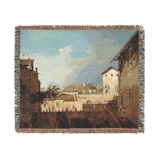 The Terrace (follower of Canaletto) Tapestry Blanket
