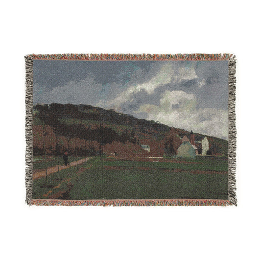 The Banks of the Marne in Winter — Pissarro Tapestry Blanket