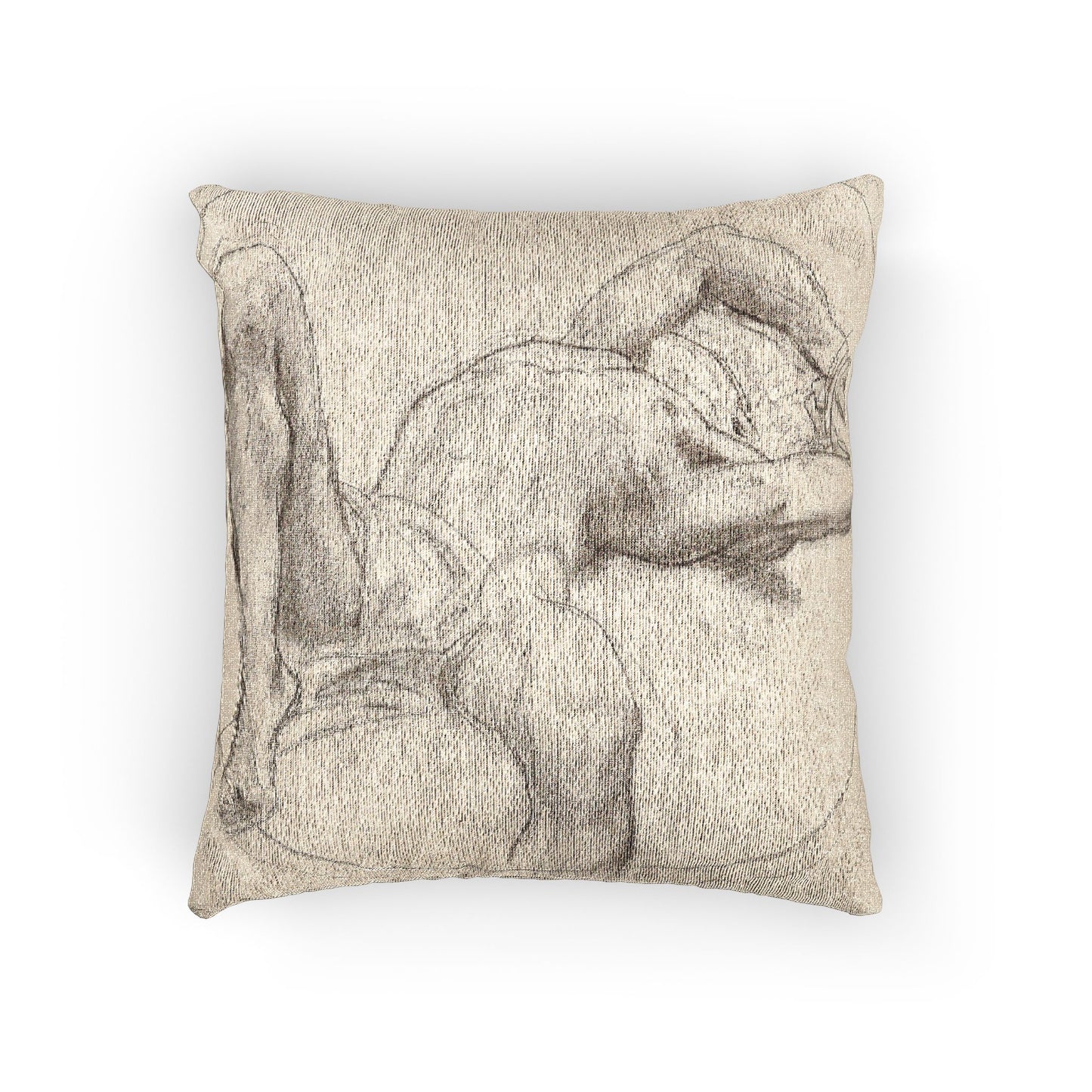 John Singer Sargent - Bound Man (recto); Sketch of Bound Man (verso) | Woven Pillow