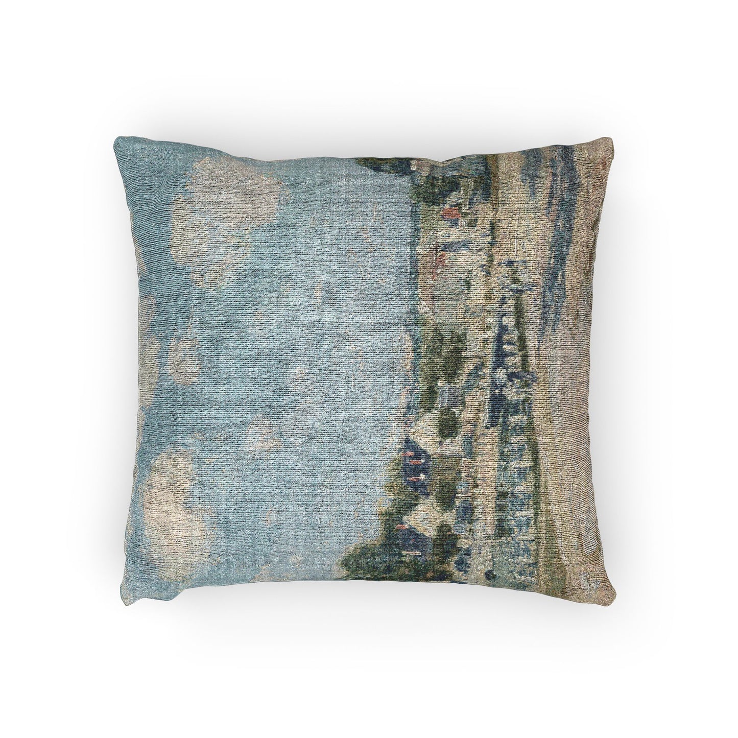 Alfred Sisley - Watering Place at Marly | Woven Pillow