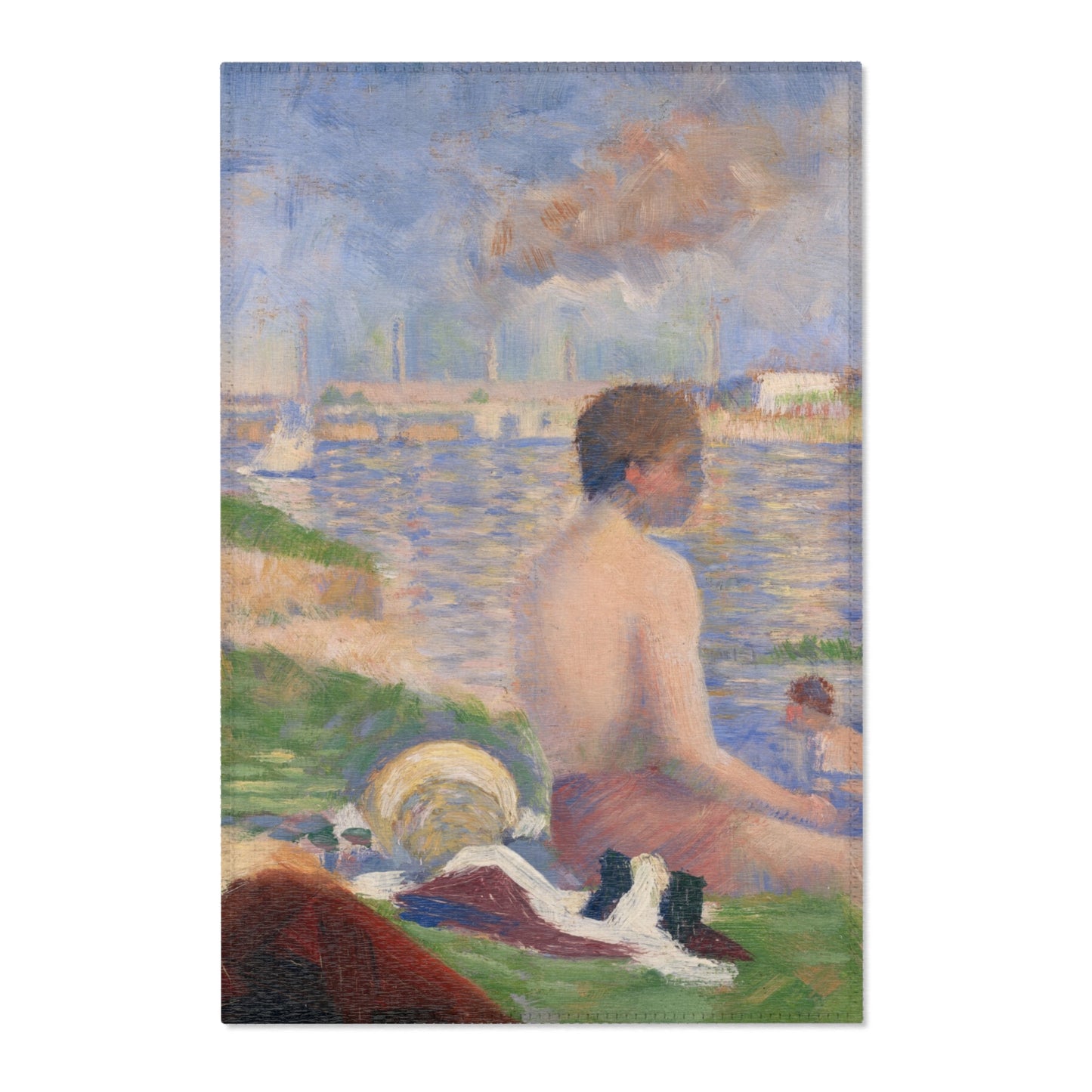 Georges Seurat - Final Study for Bathers at Asnières | Area Rug