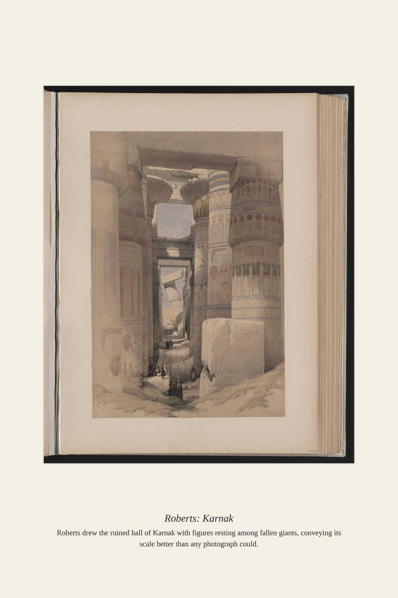 Roberts: Karnak — antique art print
