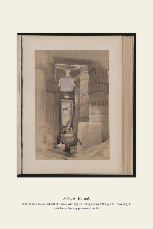 Roberts: Karnak — antique art print