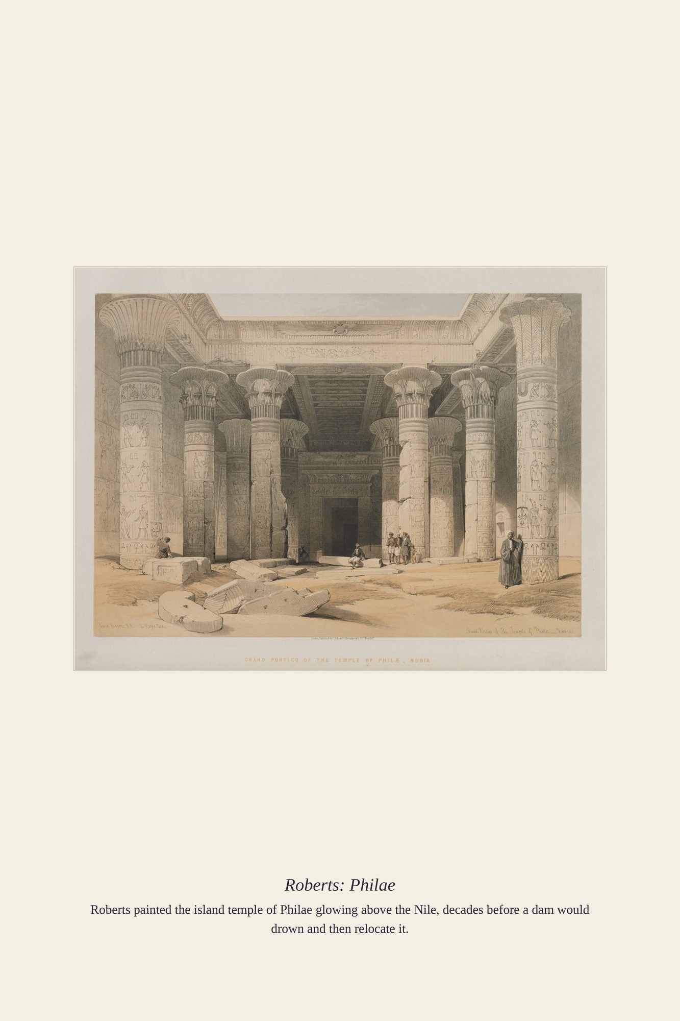 Roberts: Philae — antique art print