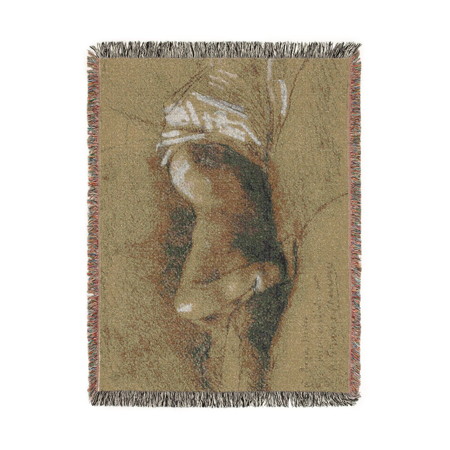 Pierre Puvis de Chavannes - Study of a Sleeping Woman | Woven Tapestry Blanket