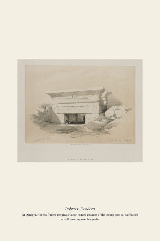 Roberts: Dendera — antique art print