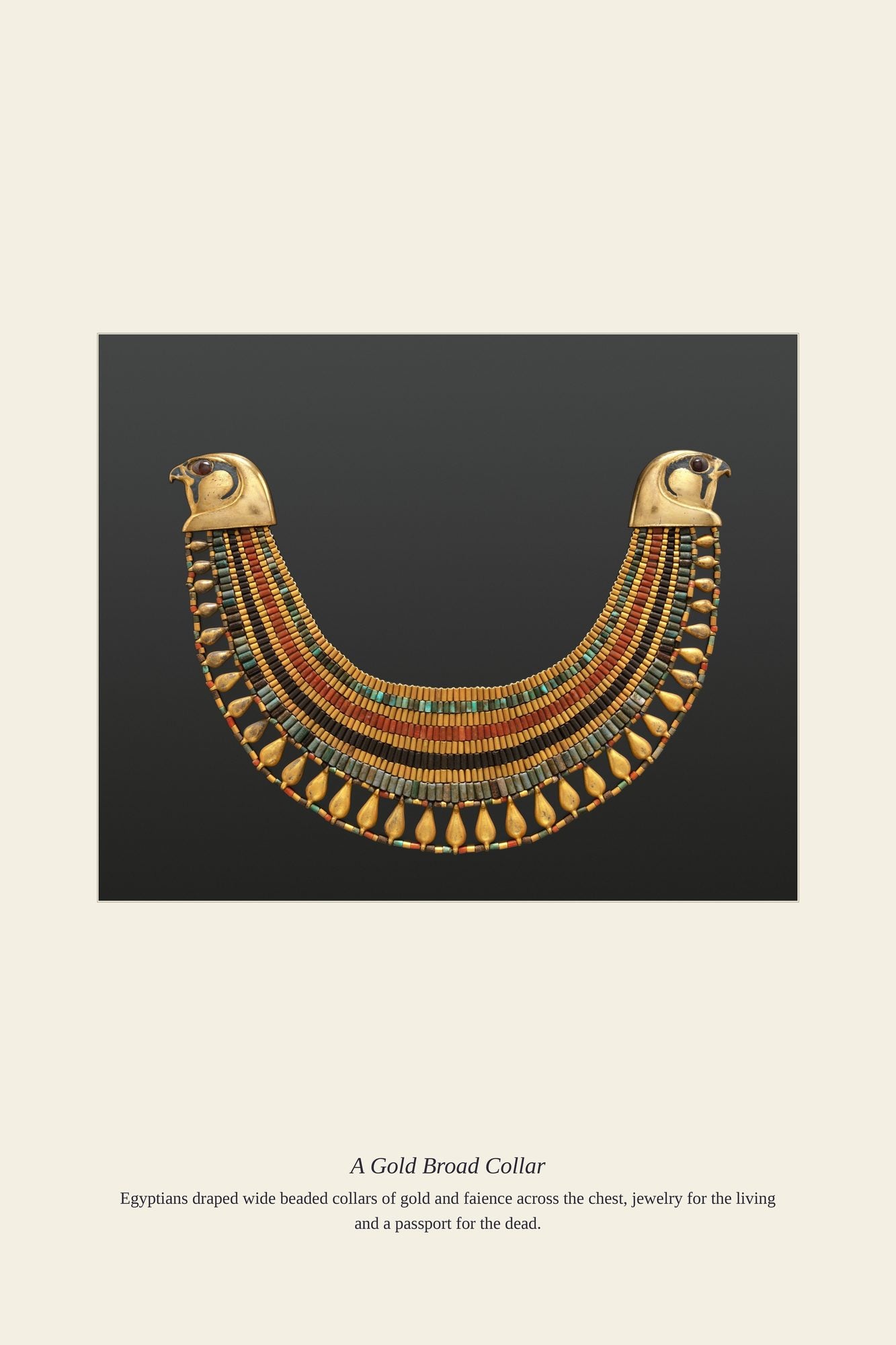 A Gold Broad Collar — antique art print