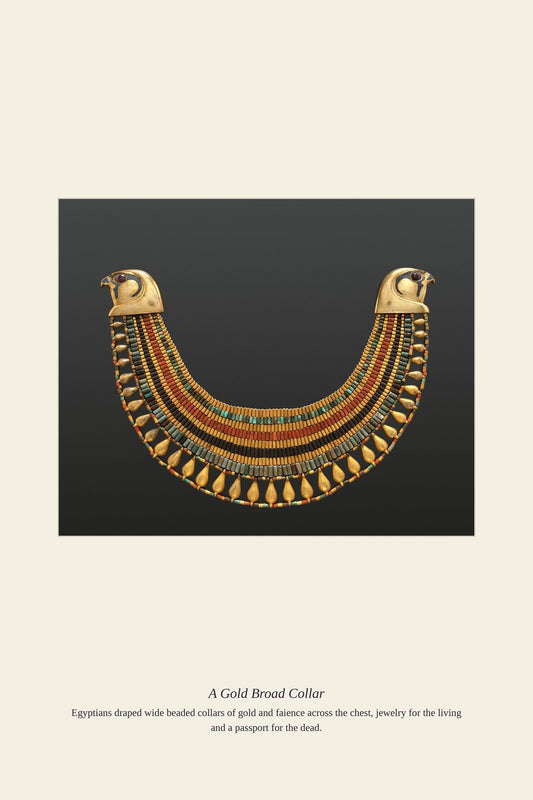 A Gold Broad Collar — antique art print