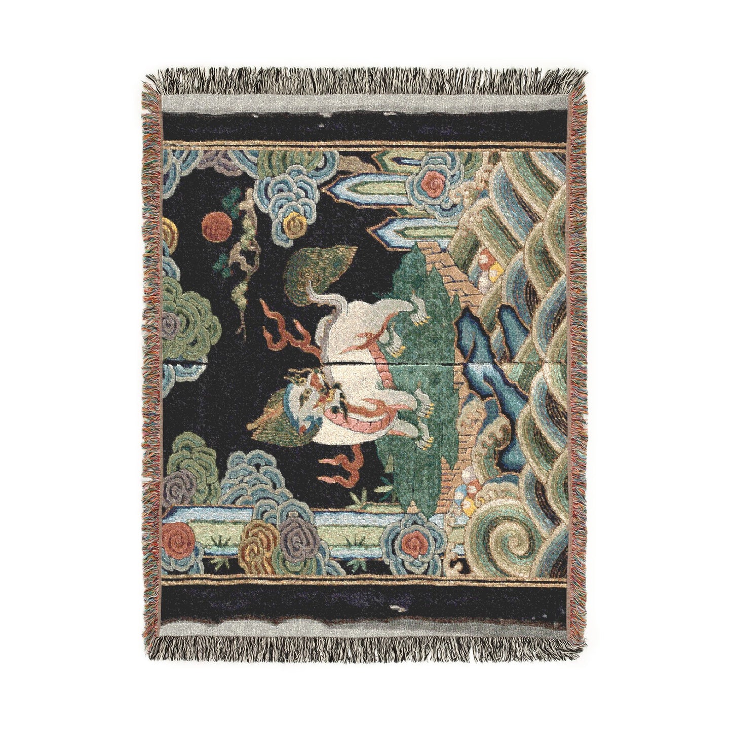 130_rank-badge-buzi | Woven Tapestry Blanket