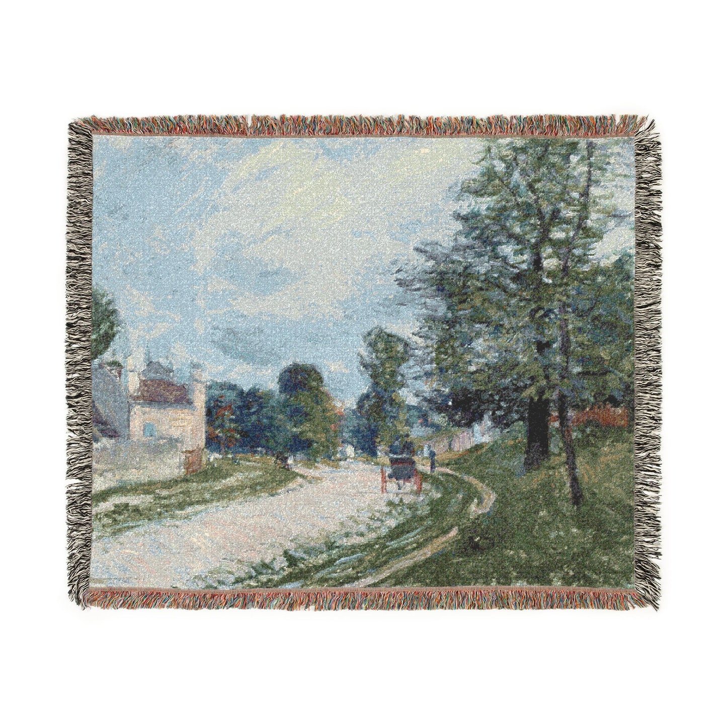 Alfred Sisley - A Turn in the Road | Woven Tapestry Blanket
