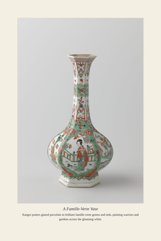 A Famille-Verte Vase — antique art print