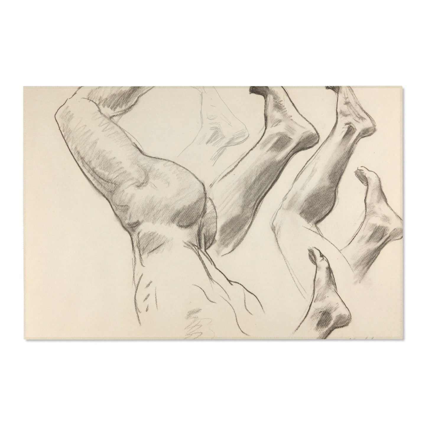 John Singer Sargent - Sketches of Legs and Feet | Area Rug