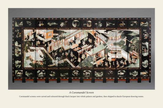 A Coromandel Screen — antique art print