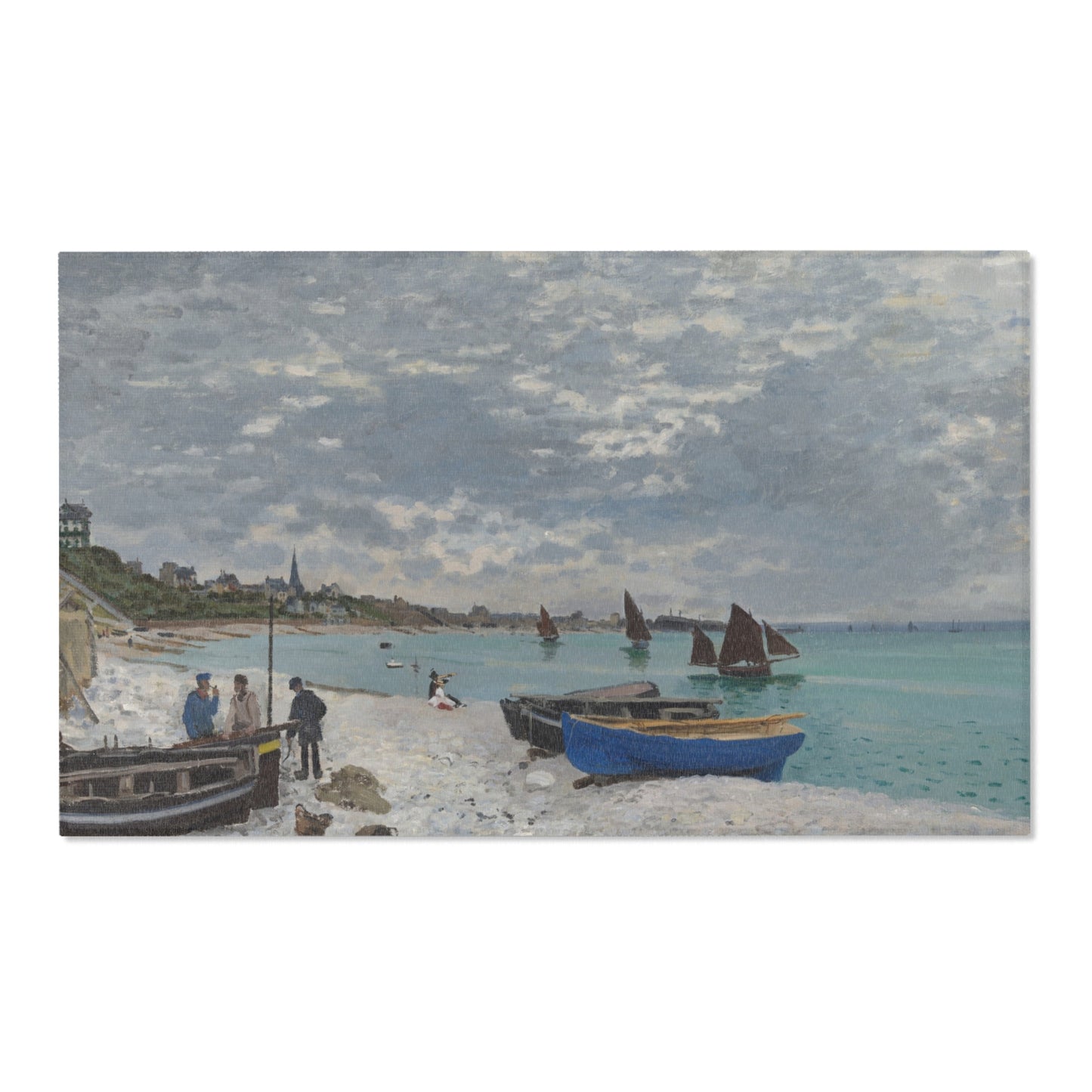 Claude Monet - The Beach at Sainte-Adresse | Area Rug